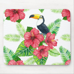 Tukanisches und tropisches Bouquet Mousepad