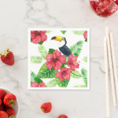 Tukanisches und tropisches Bouquet Serviette (Beispiel)