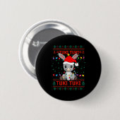 Tuki Tuki Santa Hat Spanish Mexican Christmas Swea Button (Vorne & Hinten)