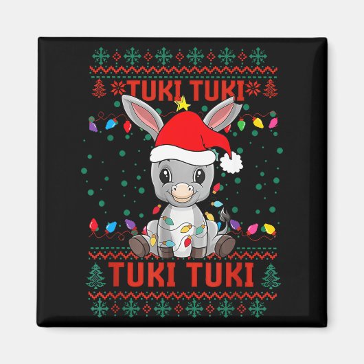 Tuki Tuki Santa Hat Spanish Mexican Christmas Swea Magnet (Vorne)