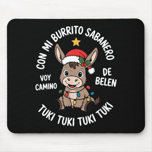 Tuki Tuki Santa Hat Spanish Mexican Christmas Swea Mousepad (Vorne)