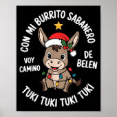 Tuki Tuki Santa Hat Spanish Mexican Christmas Swea Poster (Vorne)