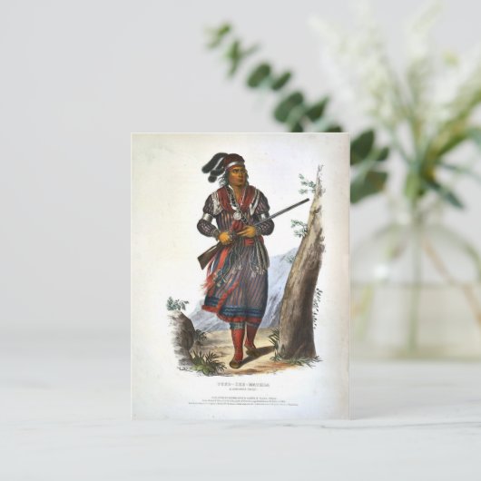 Tuko-See Mathla A Seminole Chief Postkarte (Stehend Vorderseite)