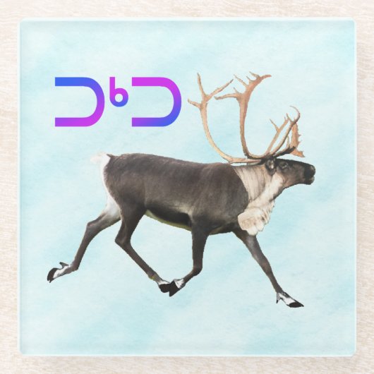 Tuktu - Karibik im Schnee Glasuntersetzer (Vorderseite)