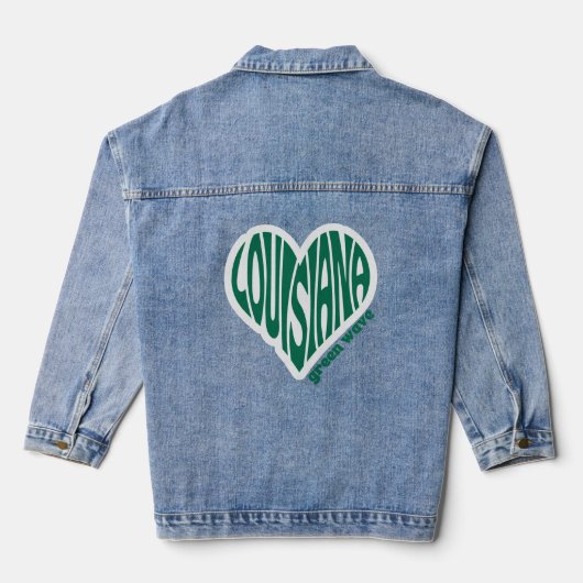 Tulane University Green Wave Denimjacke Jeansjacke (Rückseite)