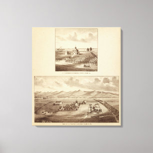 Tulare Co ranch, Bahnhof Leinwanddruck