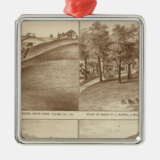 Tulare Co Ranchs, Büros Silbernes Ornament (Vorne)