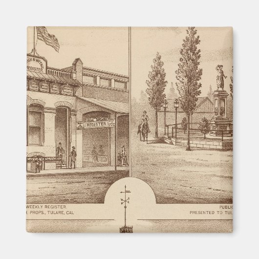 Tulare School, Kalifornien Magnet (Vorne)