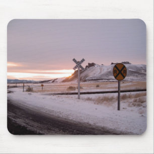 Tulelake, Kalifornien-Winter-Sonnenuntergang Mousepad
