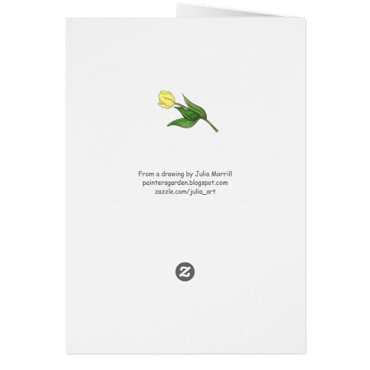 tulip 100. Geburtstagskarte (Hinten)