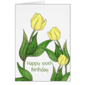 tulip 100. Geburtstagskarte (Vorne)