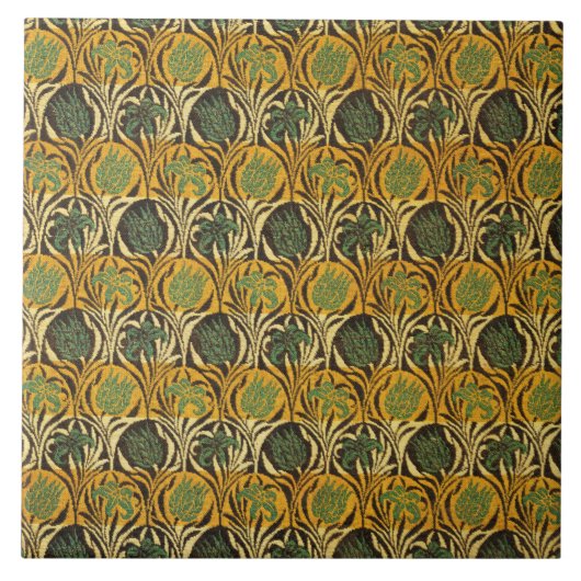 Tulip and Lily Pattern (von William Morris) Fliese (Vorderseite)