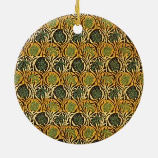 Tulip and Lily Pattern (von William Morris) Keramik Ornament (Hinten)