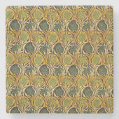 Tulip and Lily Pattern (von William Morris) Steinuntersetzer (Vorderseite)