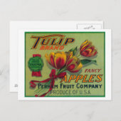 Tulip Apple Crate LabelYakima, WA Postkarte (Vorne/Hinten)