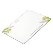 Tulip, Aquarell, Rosa und Grün, Notizblock (angewinkelt)