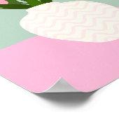 Tulip Arrangement Blumenvase Rosa und Grün Poster (Ecke)