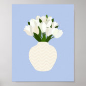 Tulip Arrangement Floral Vase Blue Poster (Vorne)