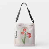 Tulip Art Crossbody Bag Tragetaschen Mit Langen Trägern (Rückseite)