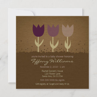 Tulip Baby Shower Einladung
