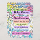 Tulip Baby Shower Invitation (Floating Effect) Einladung (Vorne/Hinten)
