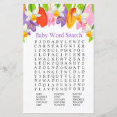 Tulip Baby Shower Word Search Game (Vorderseite)
