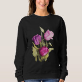 Tulip Bauer Wildblume Wasserfarbenlobergeschenk Sweatshirt (Vorderseite)