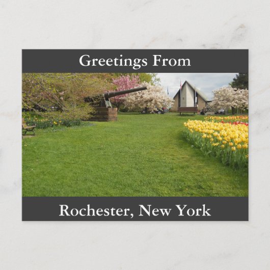 Tulip Beds & Cannon Postkarte (Vorderseite)