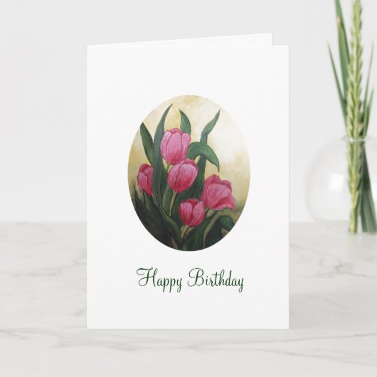 Tulip Birthday Card Karte (Vorderseite)