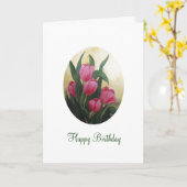 Tulip Birthday Card Karte (Gelbe Blume)