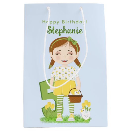 Tulip Birthday Mittlere Geschenktüte (Vorderseite)