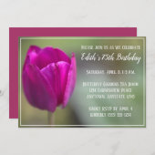 Tulip Birthday Party Einladung (Vorne/Hinten)