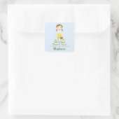 Tulip Birthday Quadratischer Aufkleber (Tasche)