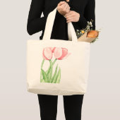 Tulip Bloom Tote Bag Jumbo Stoffbeutel (Vorderseite (Produkt))