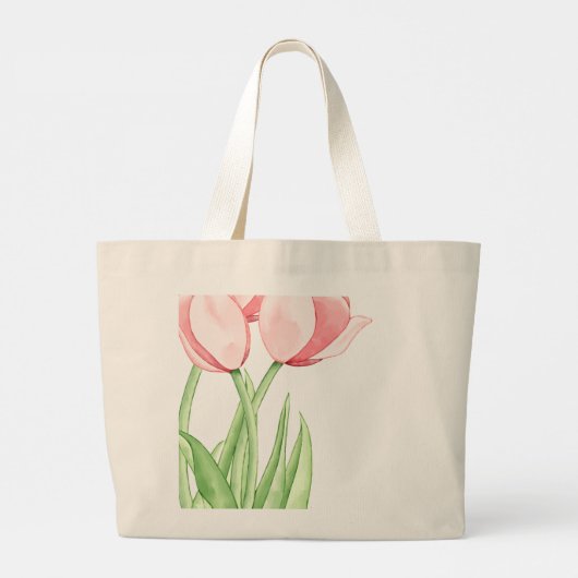 Tulip Bloom Tote Bag Jumbo Stoffbeutel (Rückseite)