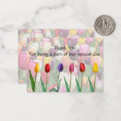 Tulip Blossom Vielen Dank Karten (Vorderseite/Rückseite Beispiel)
