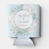 Tulip Blue Floral Wedding Dosenkühler (Rückseite)