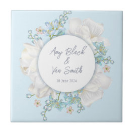 Tulip Blue Floral Wedding Fliese