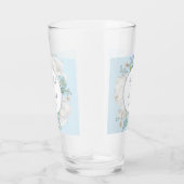 Tulip Blue Floral Wedding Glas (Rechts)