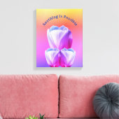 Tulip Blume Alles ist möglich Inspiration Leinwanddruck (Insitu (Wohnzimmer))