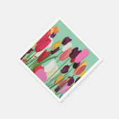 Tulip Blume Blumenstrauß Party Serviette (Ecke)