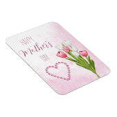 Tulip Blume Bouquet Happy Mother's Day Card Magnet (Rechte Seite)