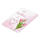 Tulip Blume Bouquet Happy Mother's Day Card Magnet (Linke Seite)