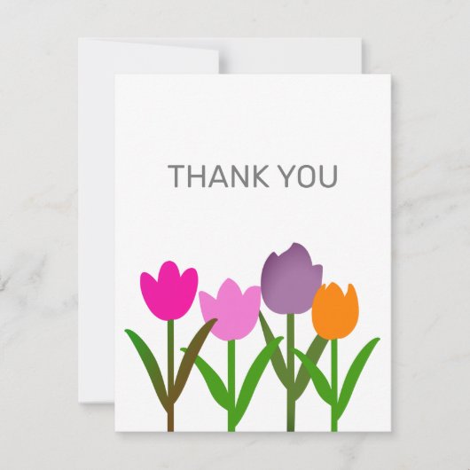 Tulip Blume Danke Notizen Karten (Vorderseite)
