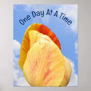 Tulip Blume einen Tag nach dem anderen inspirieren Poster