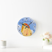 Tulip Blume einen Tag nach dem anderen inspirieren Runde Wanduhr (Zuhause)