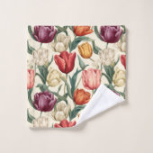 Tulip Blume Floral Oaster Badhandtuch Set (Waschlappen)