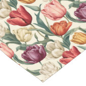 Tulip Blume Floral Oaster Kurzer Tischläufer (Ecke)