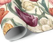 Tulip Blume Floral Osterfrühling Geschenkpapier (Rolleneckpunkt)