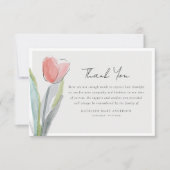 Tulip Blume Foto Beileid Beerdigung Dankeskarte (Vorderseite)